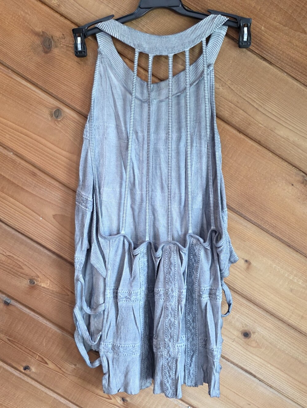 52) POL Sleeveless BOHO Knit Top Sz. Large - Picture 6 of 15